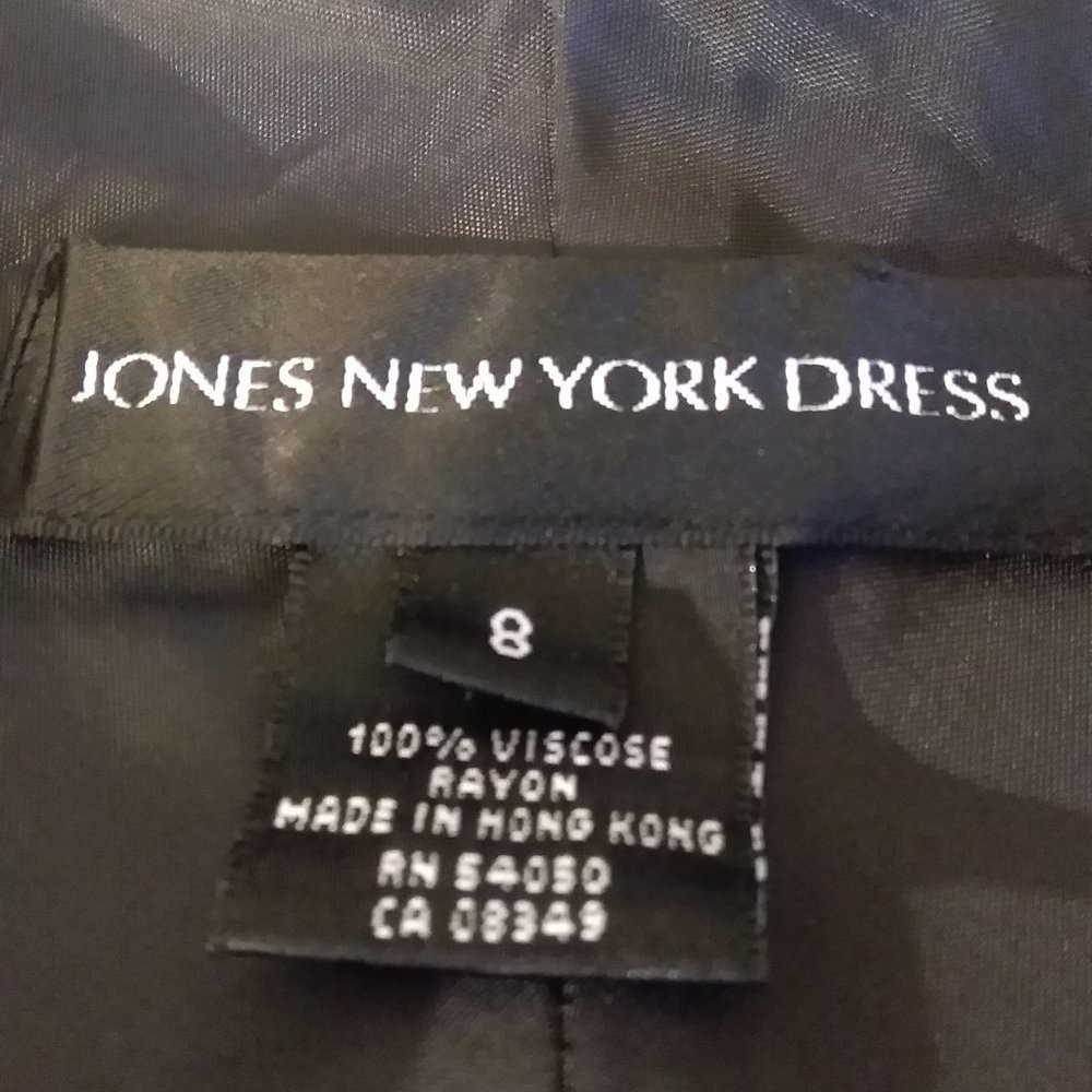 FINAL! JONES NY SLEEVELESS BLACK / FLORAL DRESS - Picture 12 of 12
